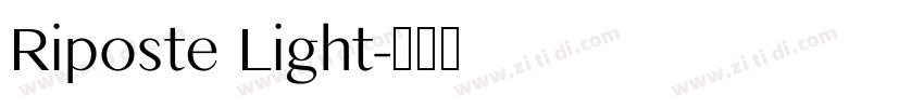 Riposte Light字体转换